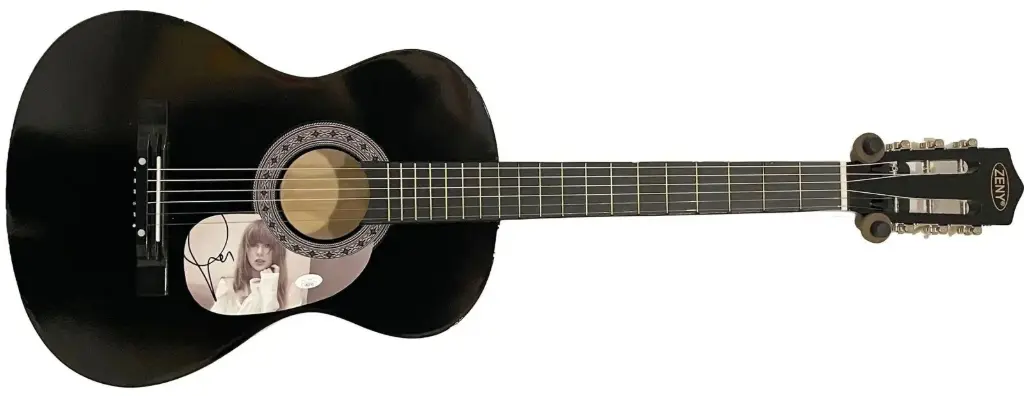 [MEM00180] Framed Taylor Swift Signed Acoustic Guitar (JSA Certified Display Piece) - Black