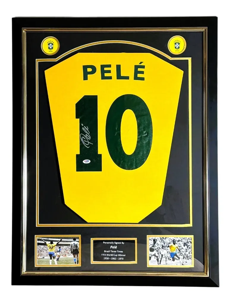 Pelé Signed Retro Brazil 1970 #10 Shirt – Premium Framed Collector's Piece
