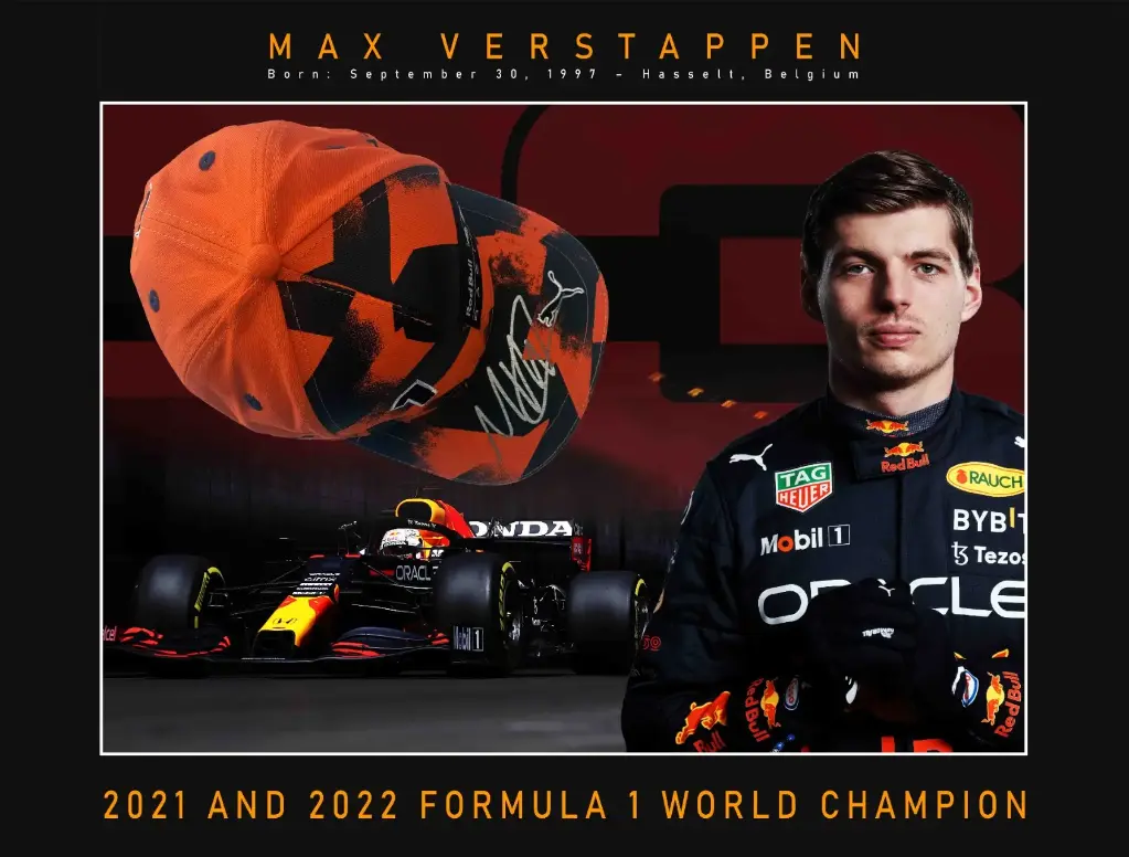 [MEM00125] Max Verstappen Signed F1 Cap