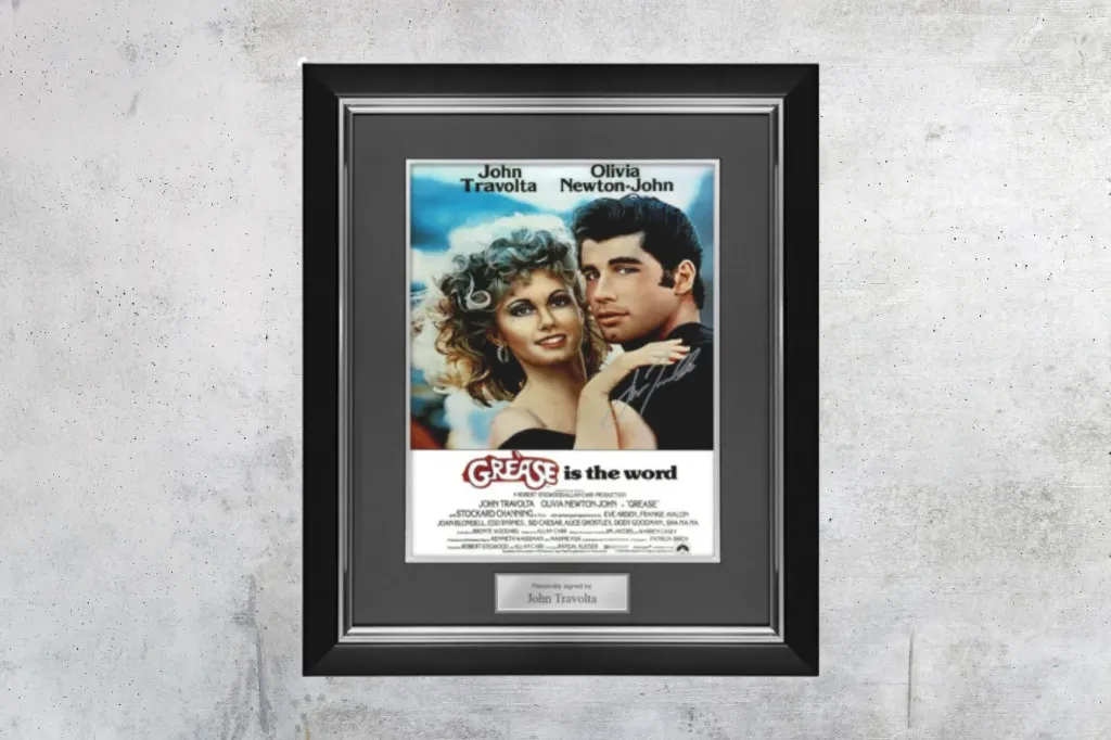 [MEM00130] John Travolta hand signed Grease movie poster