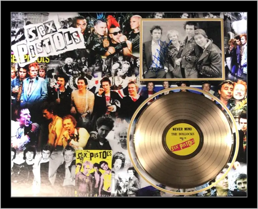 [MEM00135] The Sex Pistols Signed Gold Disc Display