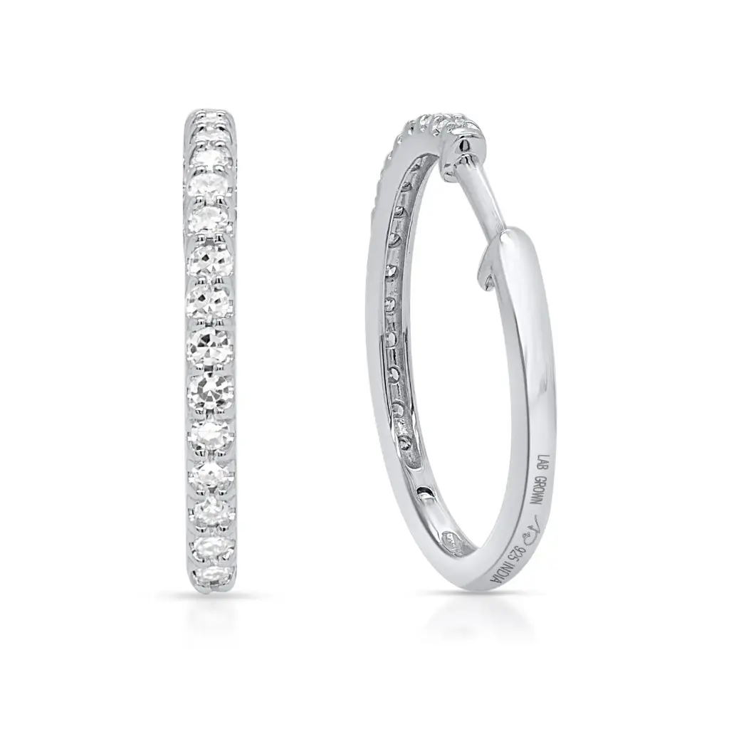[JWL00100] Diamond Hoops 1.00 carat