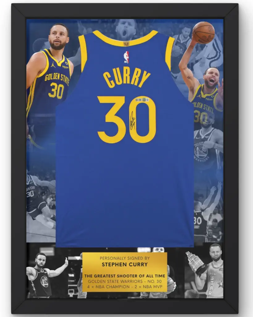 [MEM00160] Authentic Stephen Curry Signed Golden State Warriors Nike Jersey – JSA Certified – Size L – Brand New with Tags